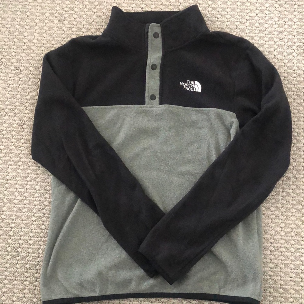 Boys The North Face Large Pullover Grey/Black